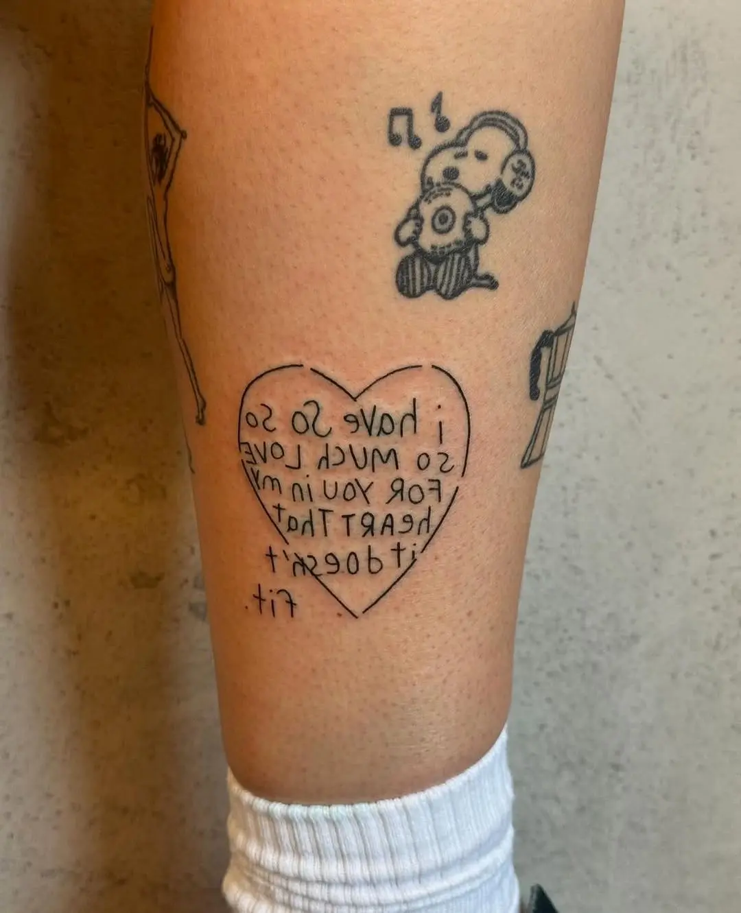 Unique heart tattoo expressing deep emotions