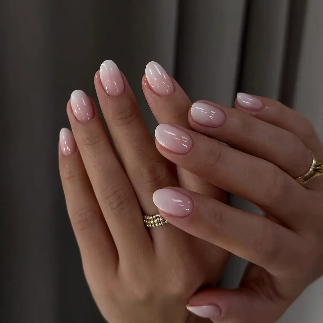 Elegant ombre nails in soft pastel shades