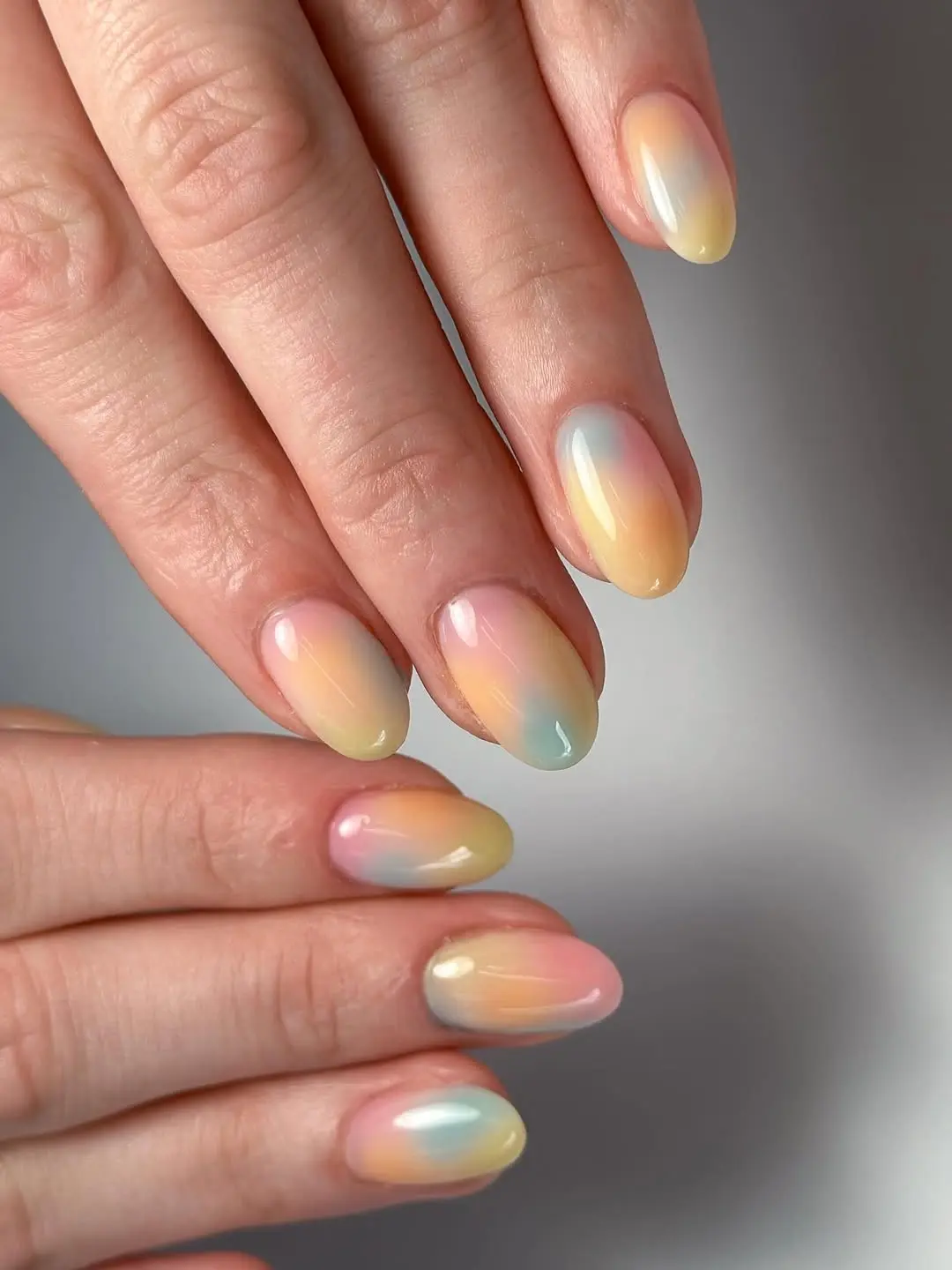 Soft pastel ombre nails for a fresh look