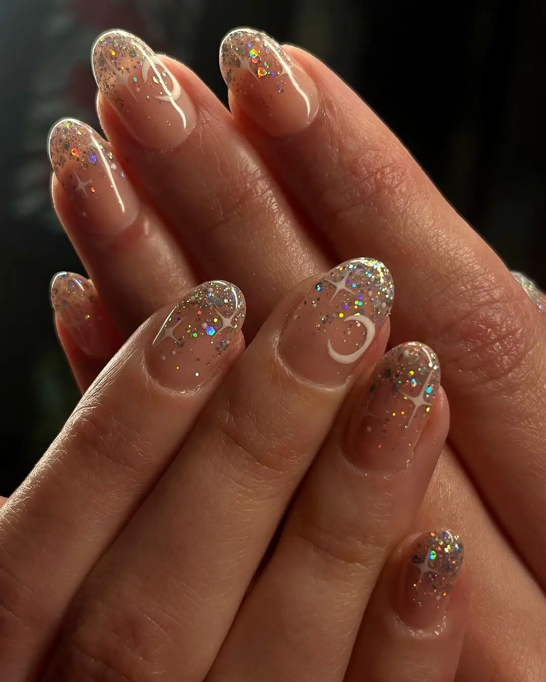 Sparkling French Tips for a Chic Spring Look