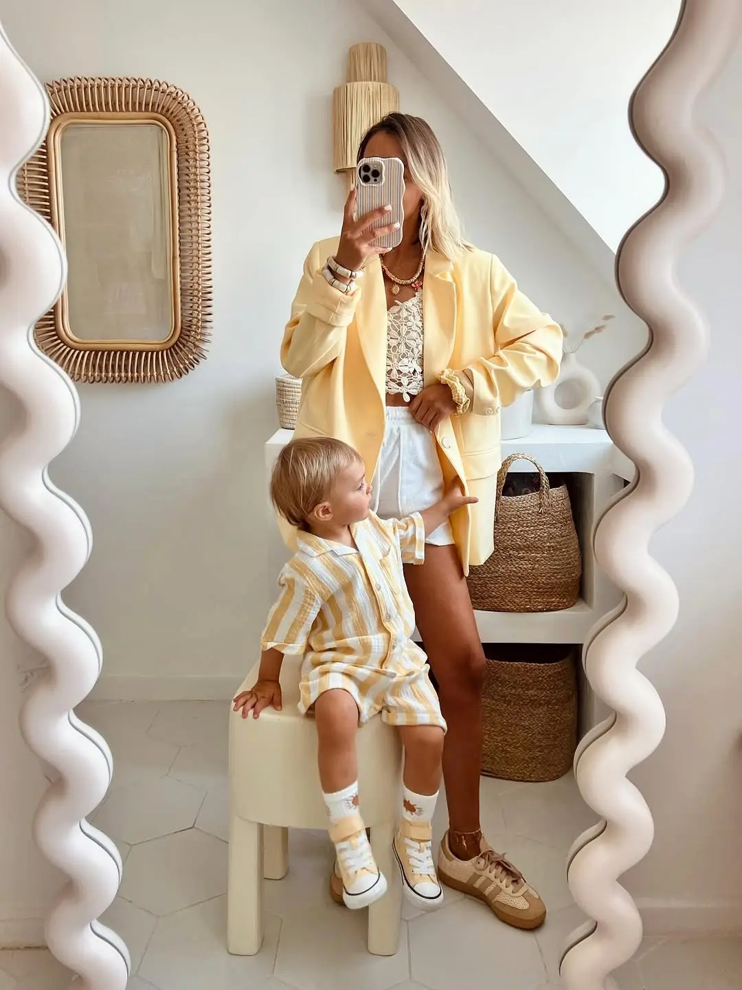 Chic Spring Outfits for Moms and Kids
