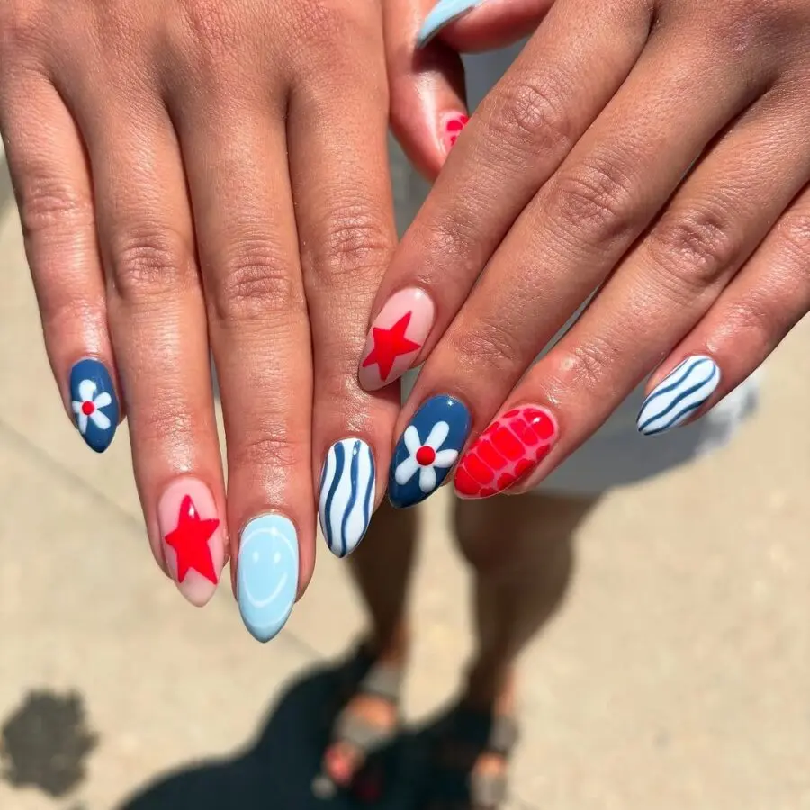 Creative Fourth of July nail art inspiration