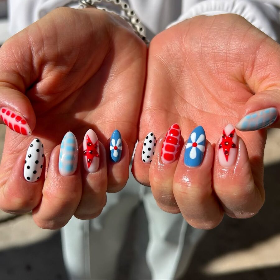 Vibrant Fourth of July Nail Art Ideas