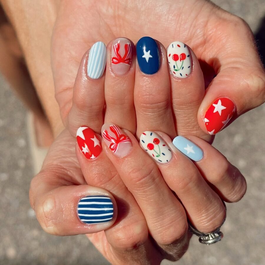 Festive nails for your 4th of July celebration