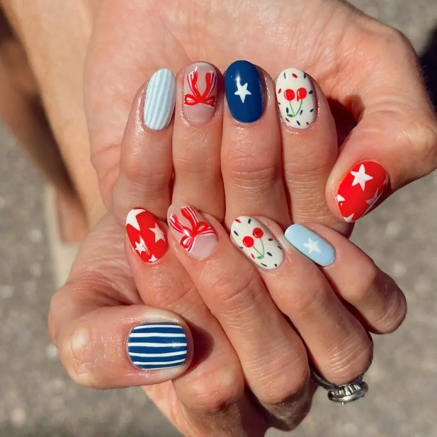 Festive nails for your 4th of July celebration