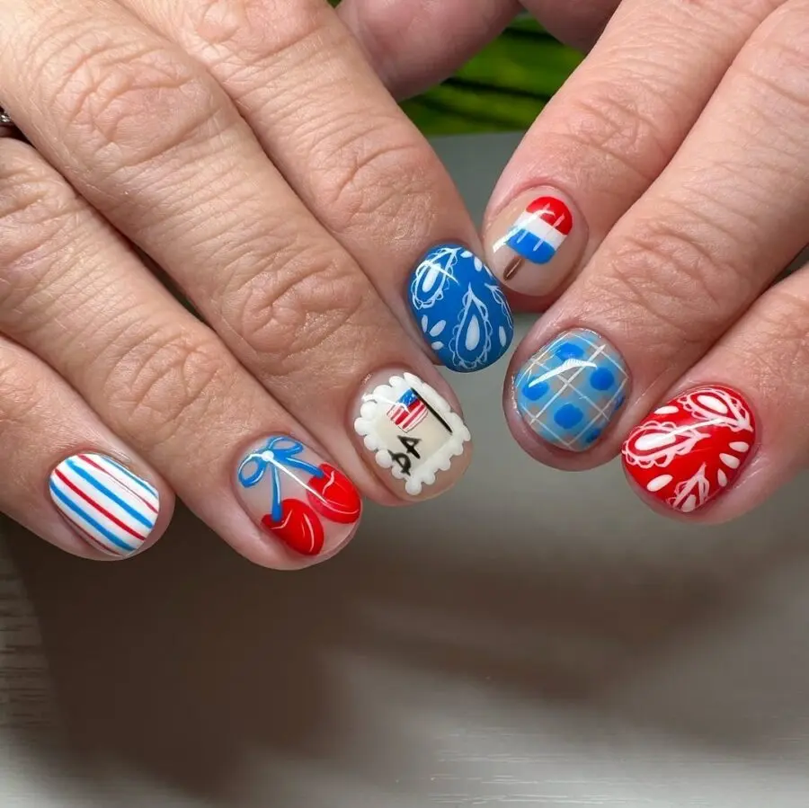 Festive and Creative 4th of July Nails