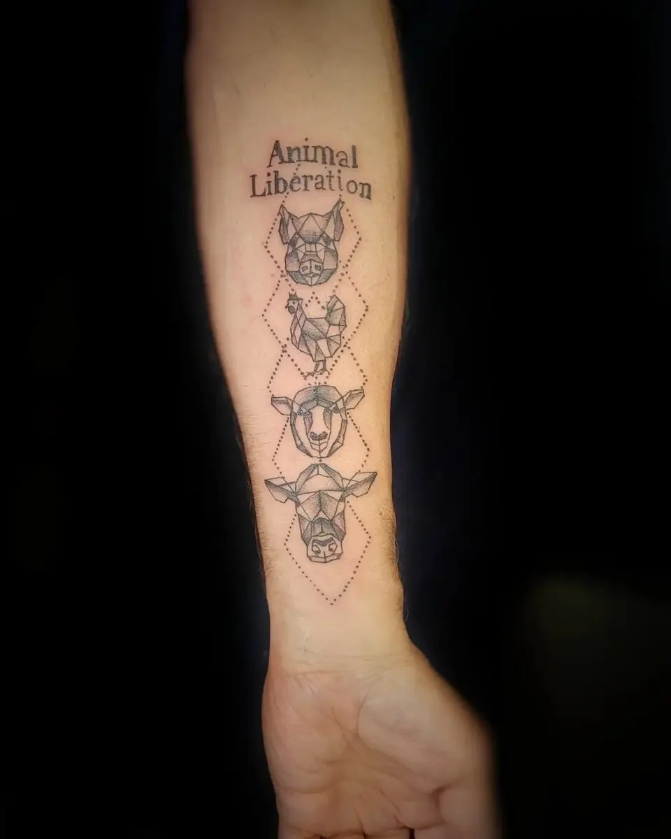 Powerful message of animal rights through ink