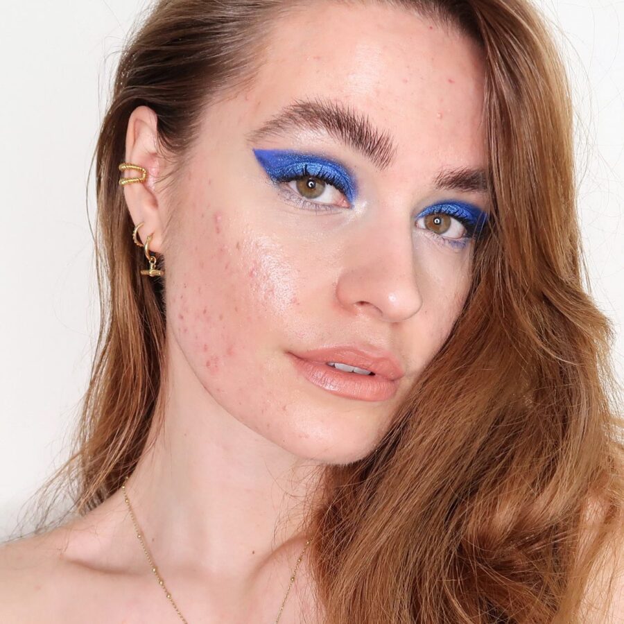 Bold Baby Blue Eye Makeup Statement