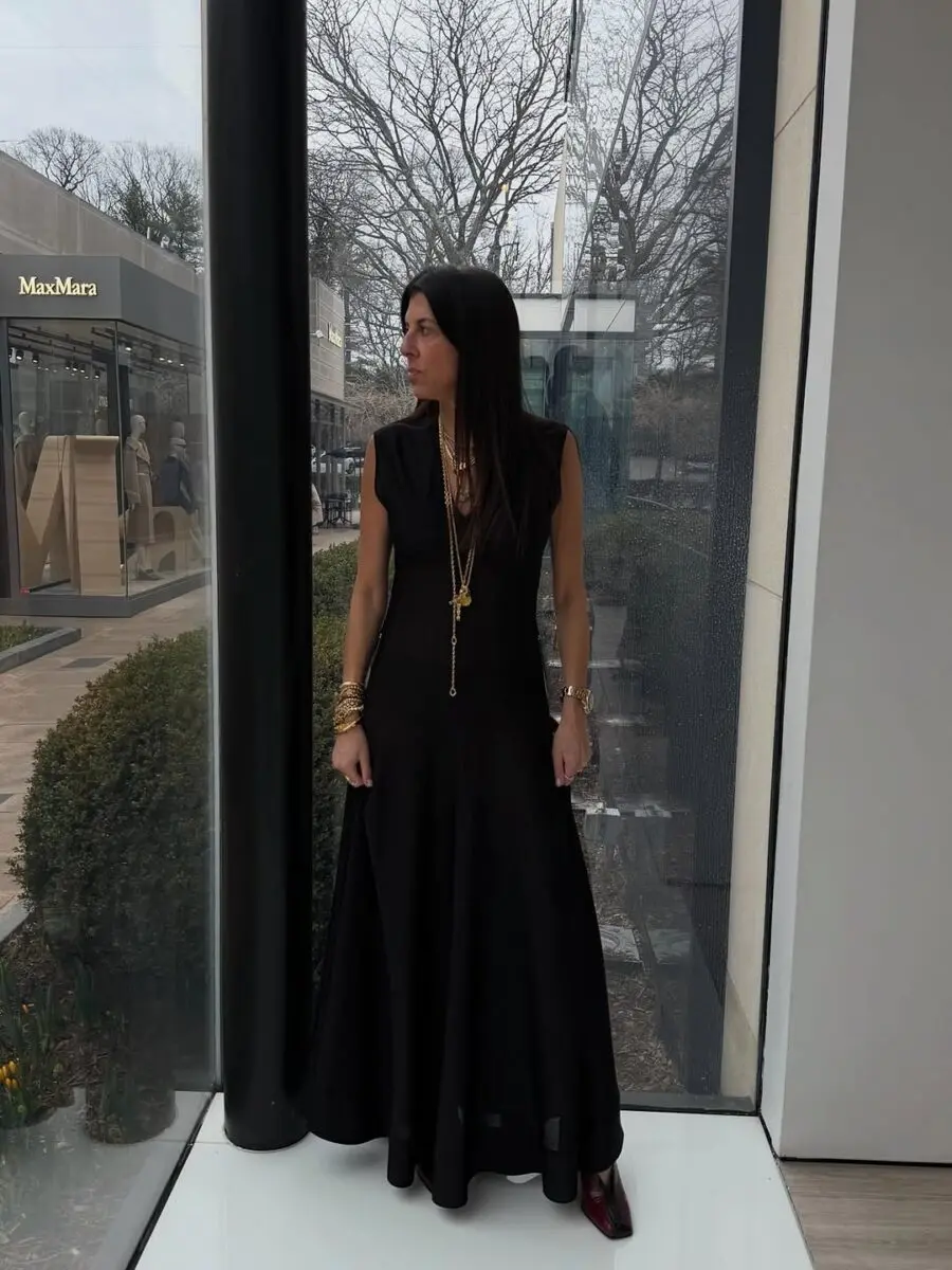 Stylish black dress for chic occasions