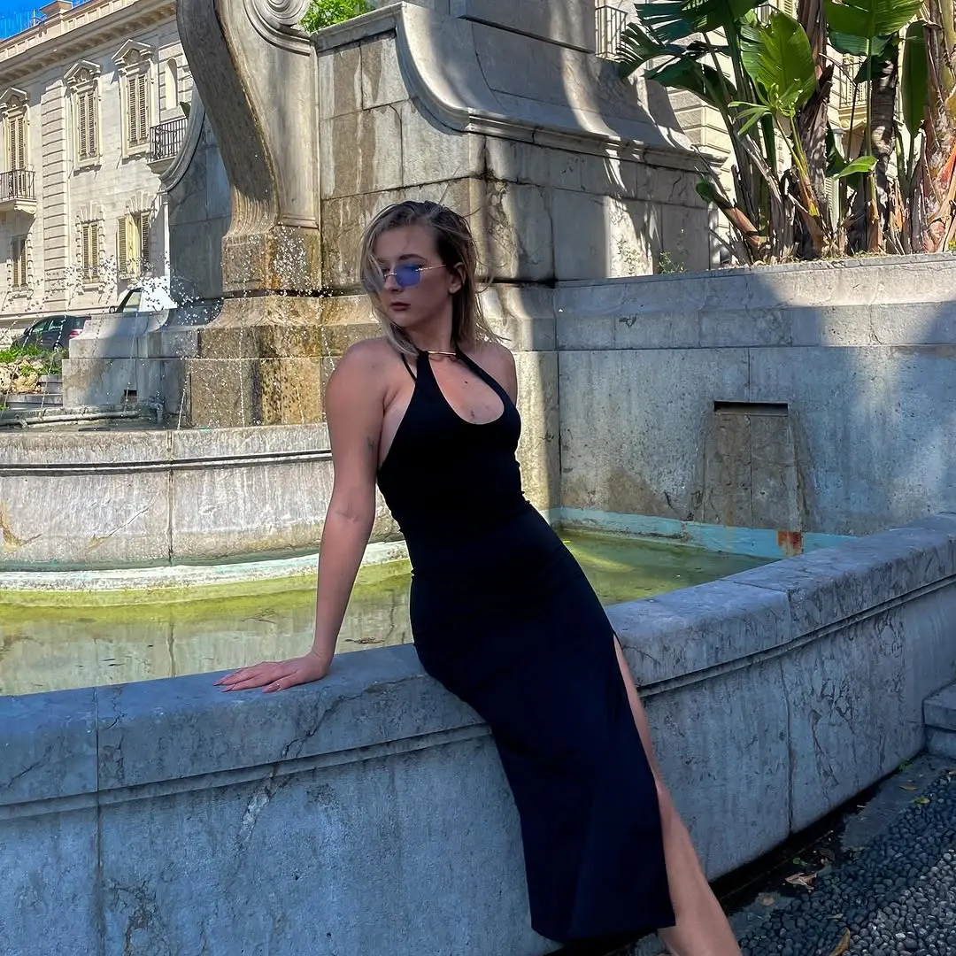 Stylish black dress with a chic vibe