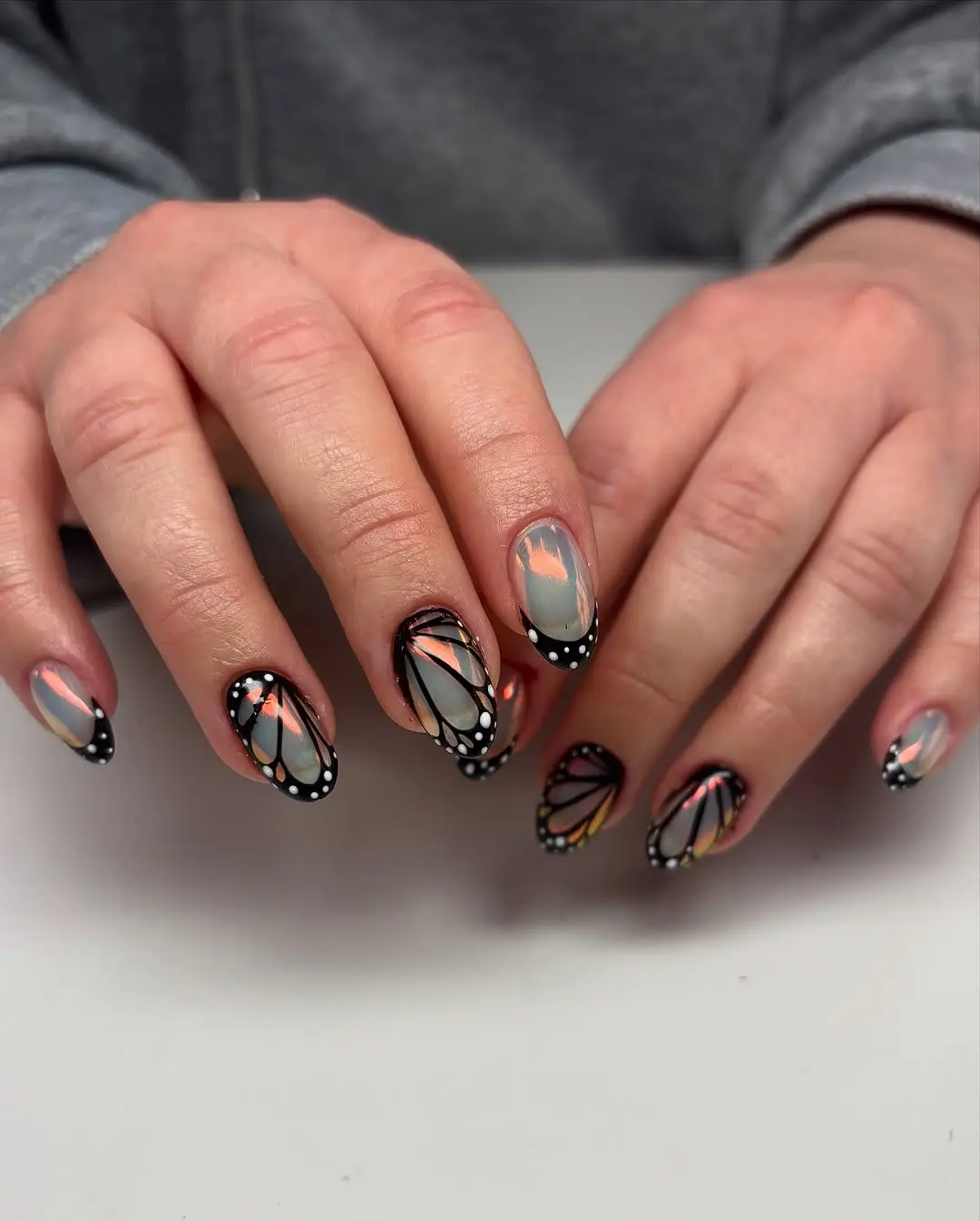 Vibrant butterfly nail art for a unique look