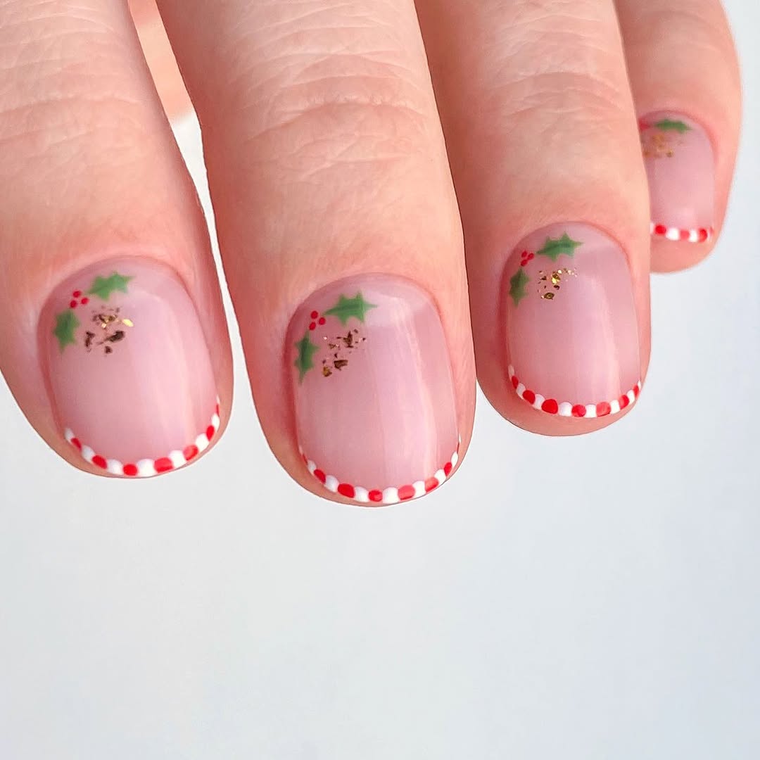 Festive Candy Cane Nail Art for the Holidays