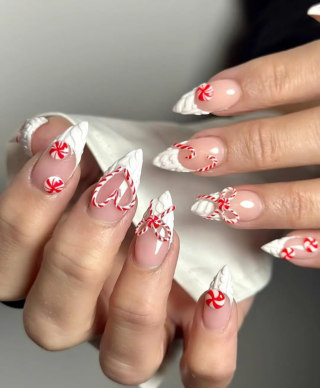 Festive Candy Cane Nail Art for the Holidays