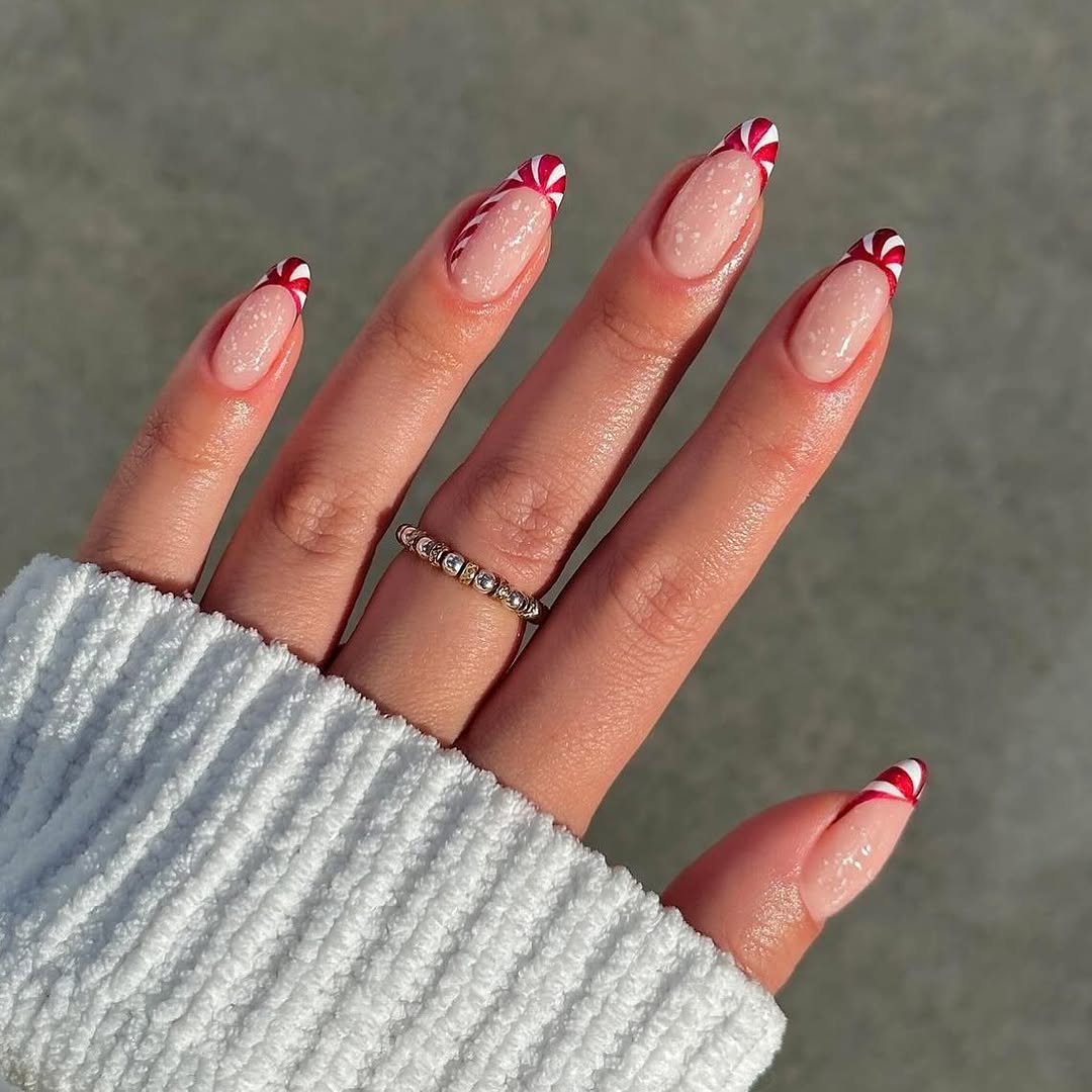 Festive Candy Cane Nail Art Inspiration