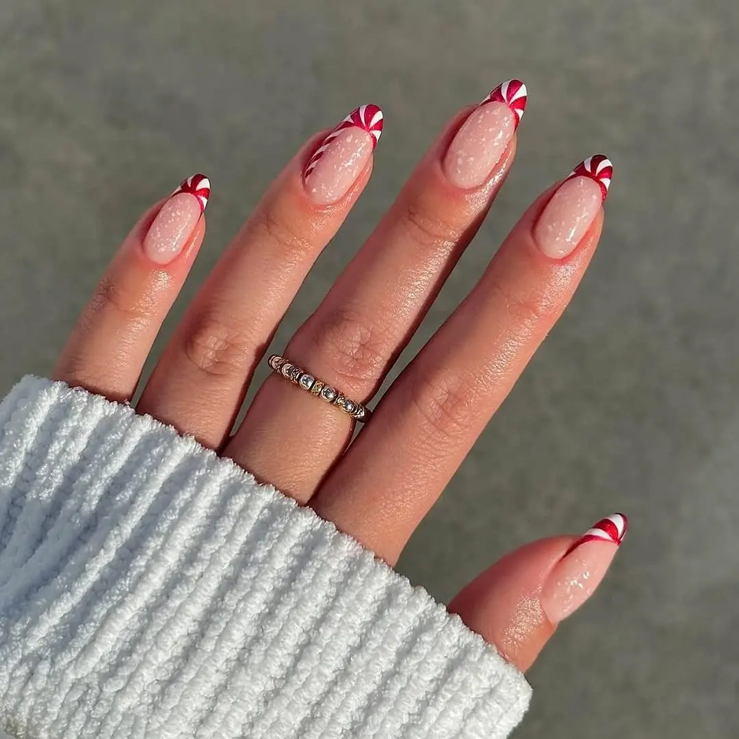 Festive Candy Cane Nail Art Inspiration