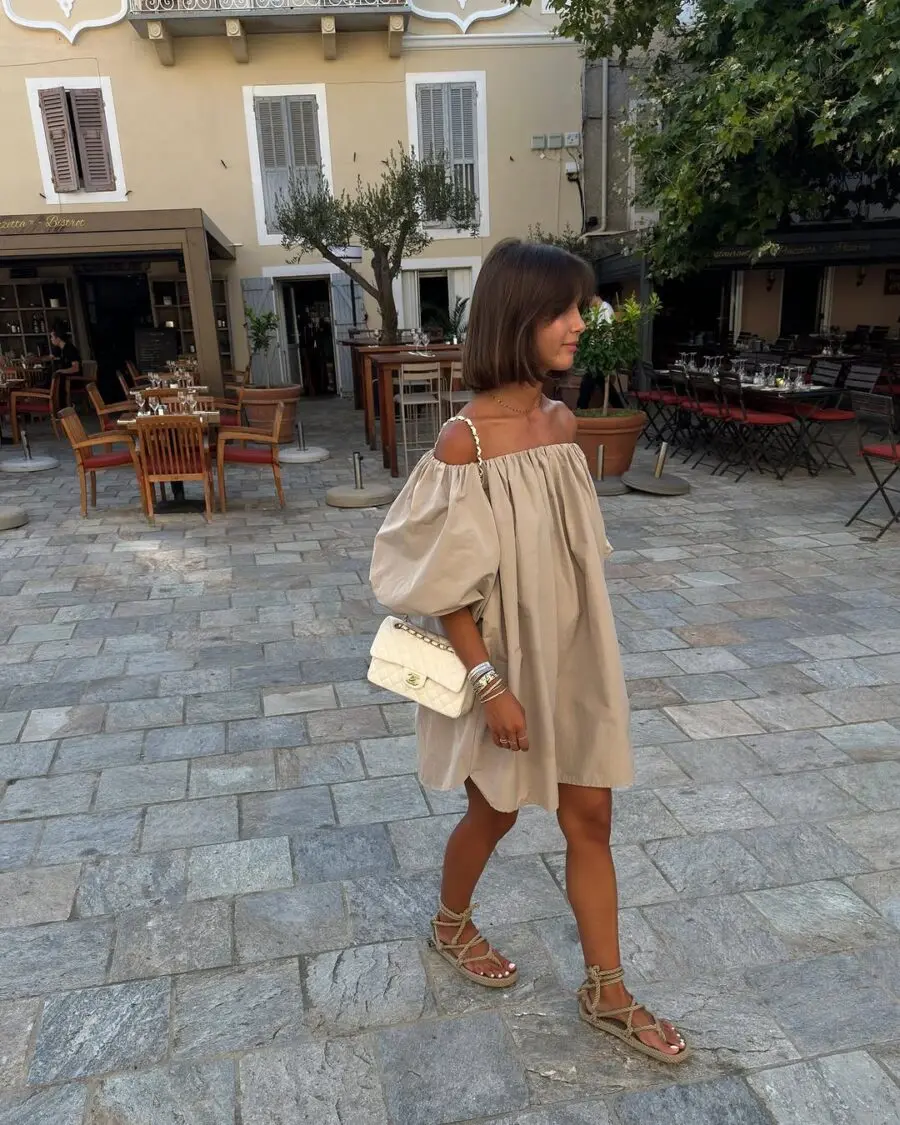 Effortlessly stylish summer dress with sandals