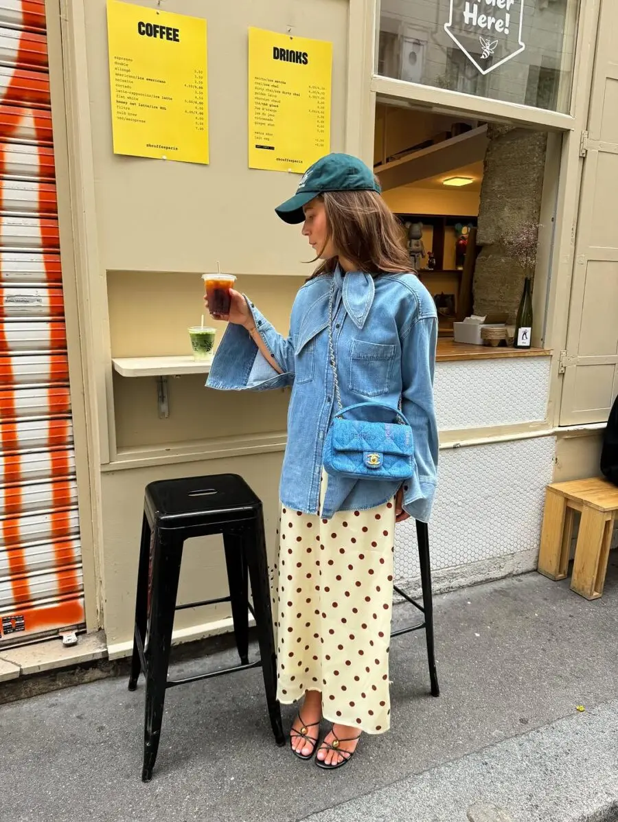 Chic denim and polka dots for summer days