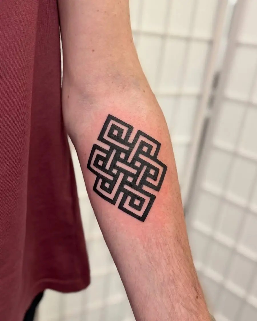 Intricate Celtic knot tattoo exuding timeless elegance