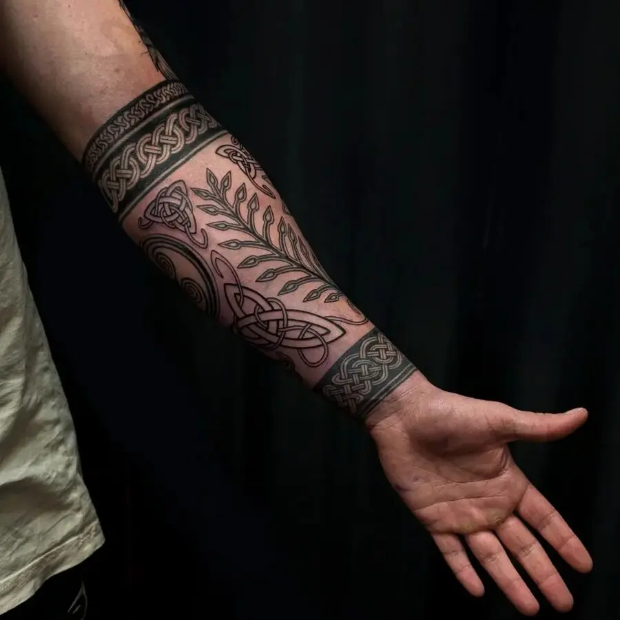 Intricate Celtic Patterns on the Forearm
