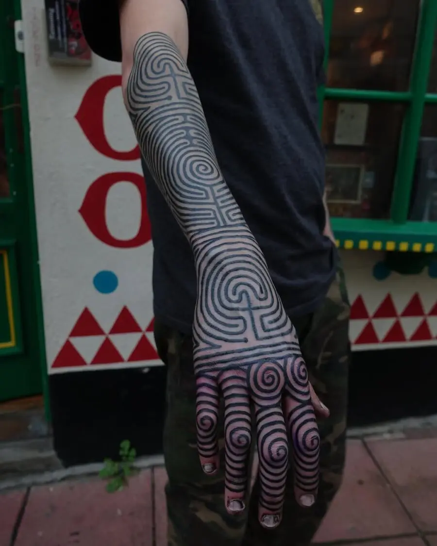 Intricate swirls with cultural significance