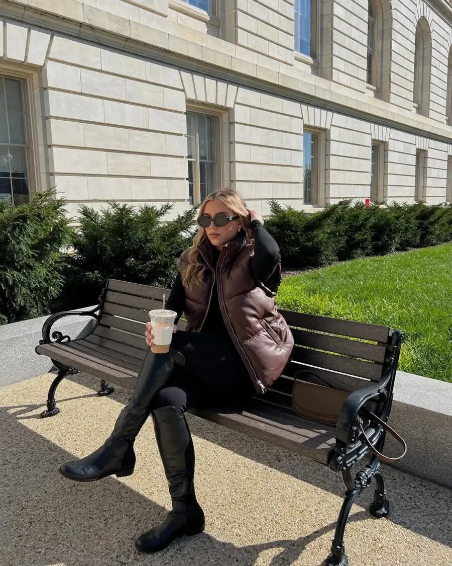 Chic Chelsea Boots with a Cozy Vest Look
