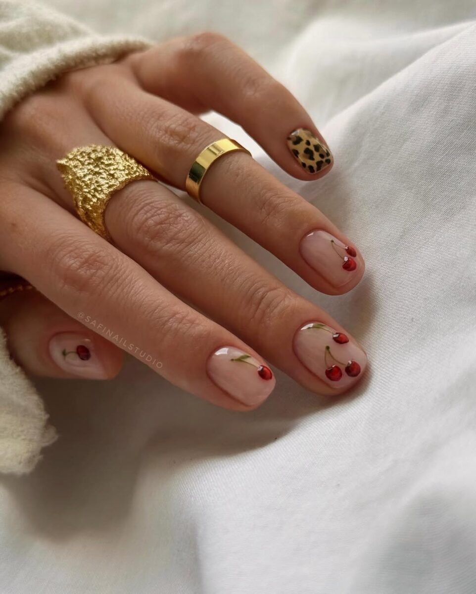 Charming cherry design with trendy accents