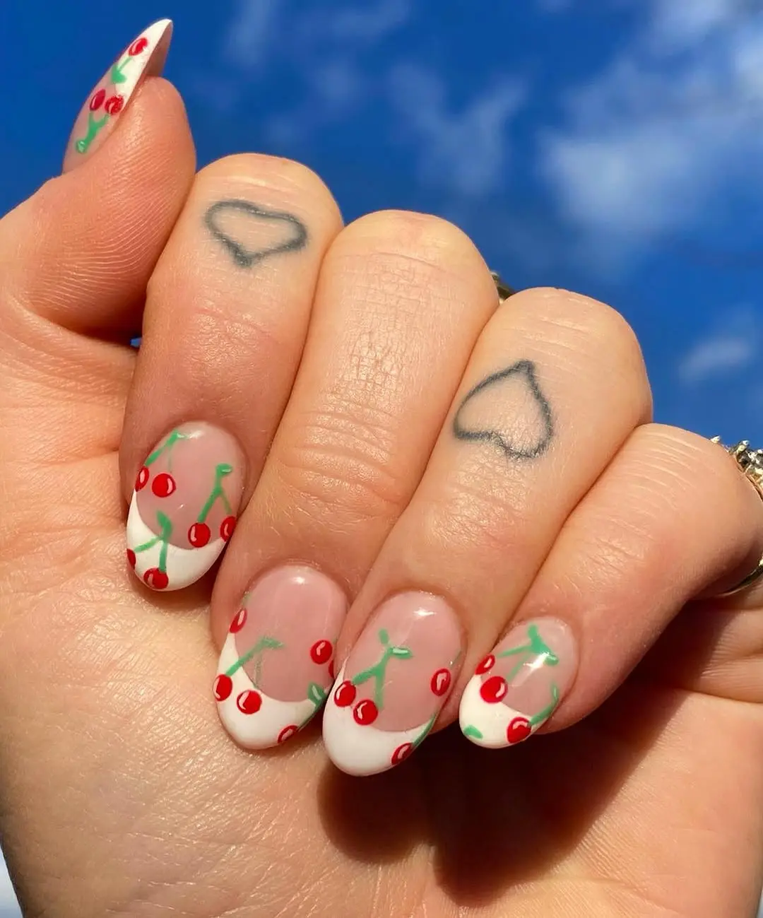 Whimsical Cherry Nail Art for Summer Vibes