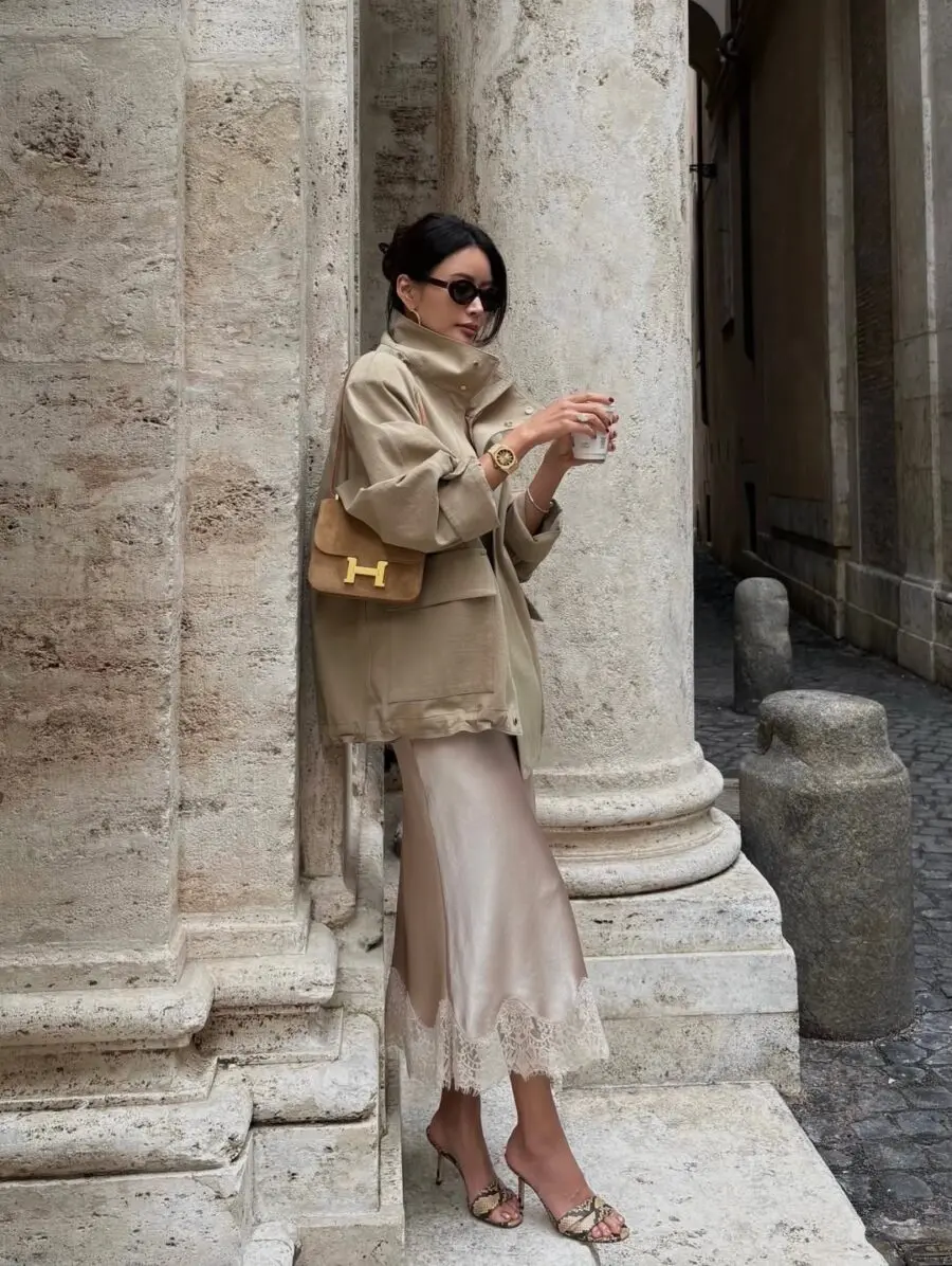 Elegant ensemble for a stylish luncheon affair