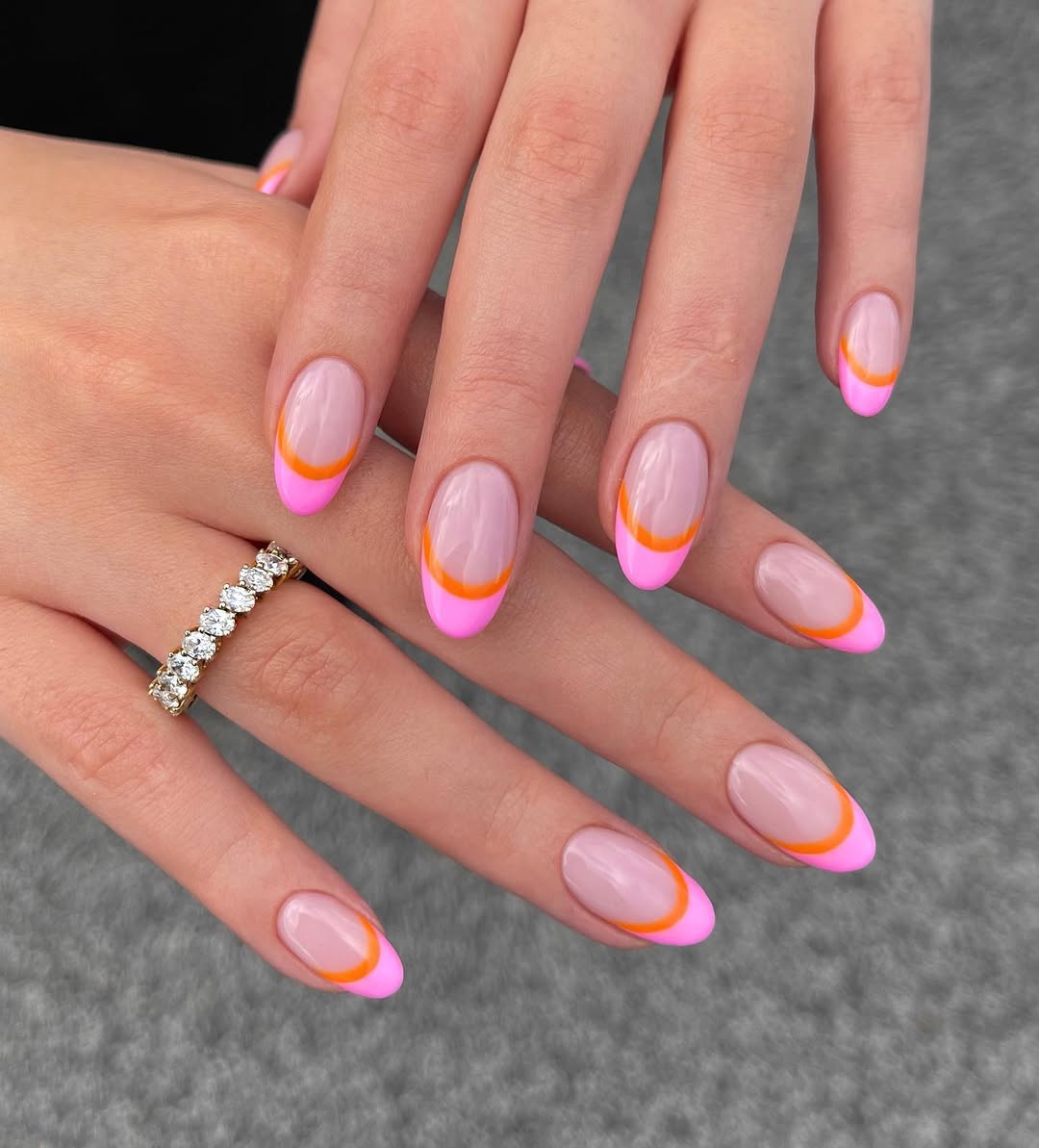 Vibrant French Tips with a Modern Twist