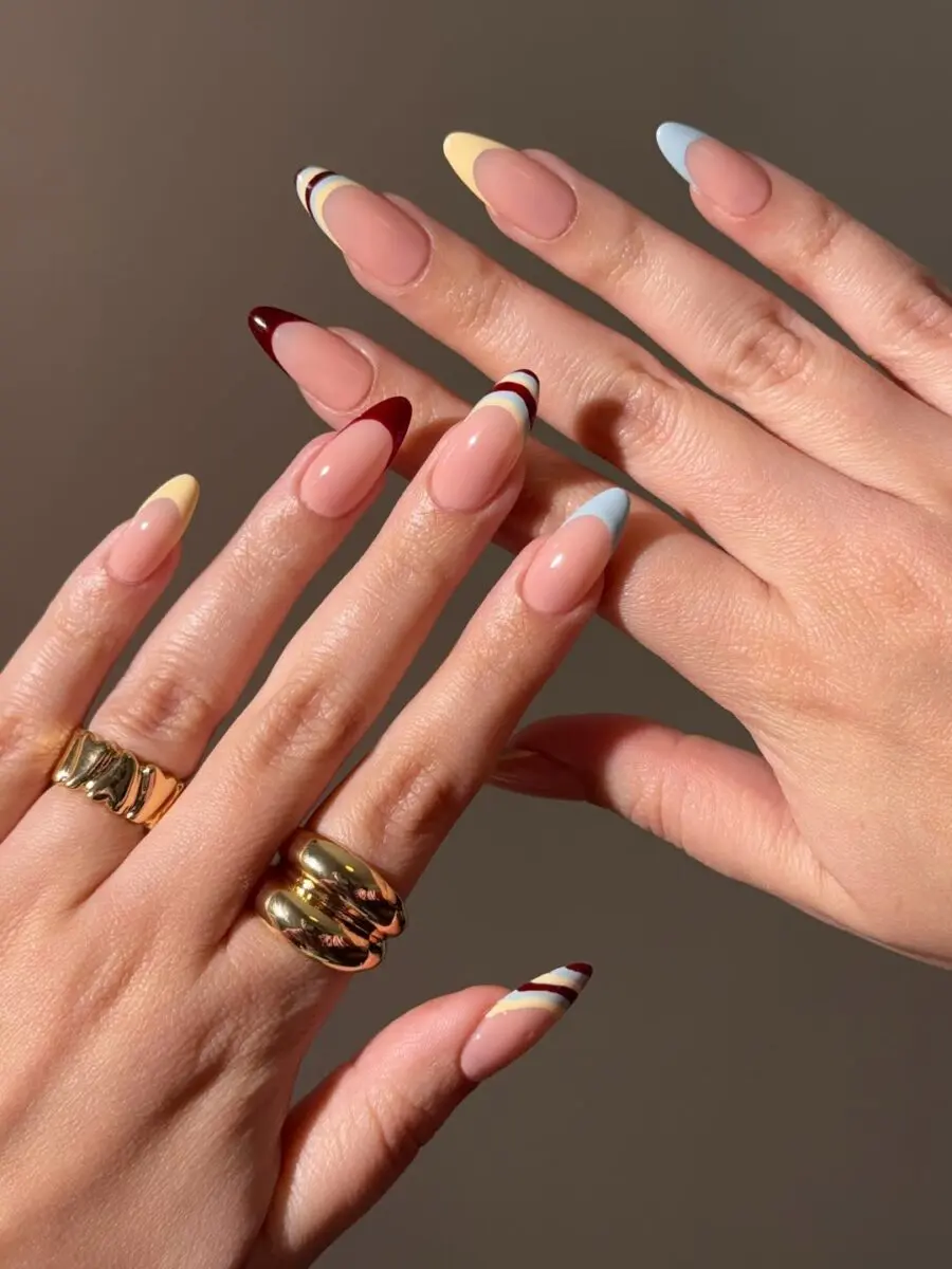 Vibrant French Tips for Chic Nail Art
