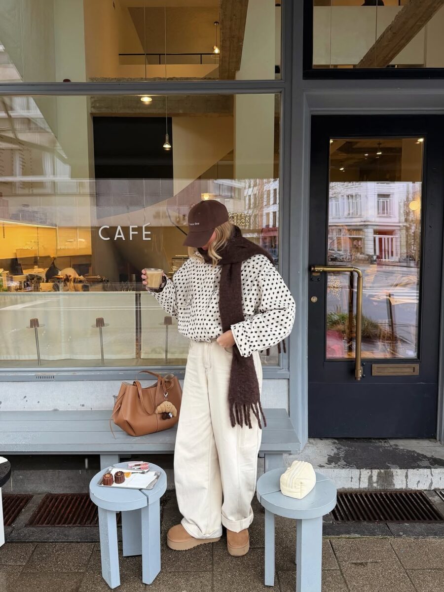 Chic Comfy Outfit for a Café Visit