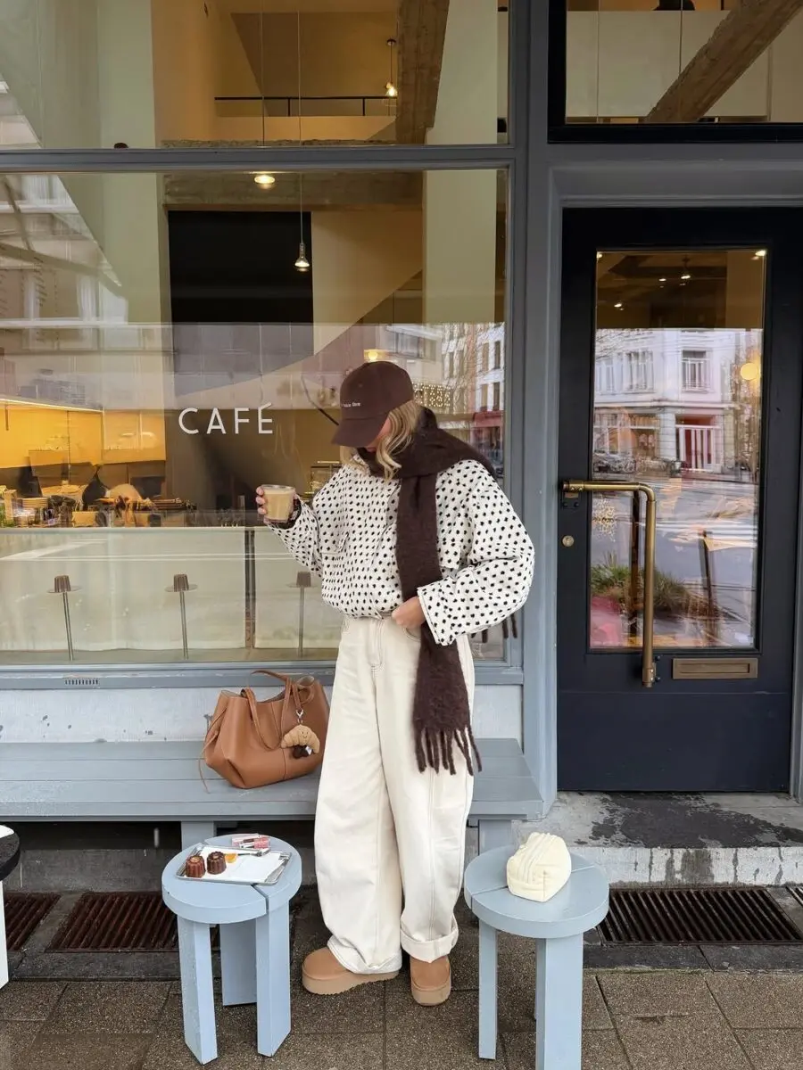 Chic Comfy Outfit for a Café Visit