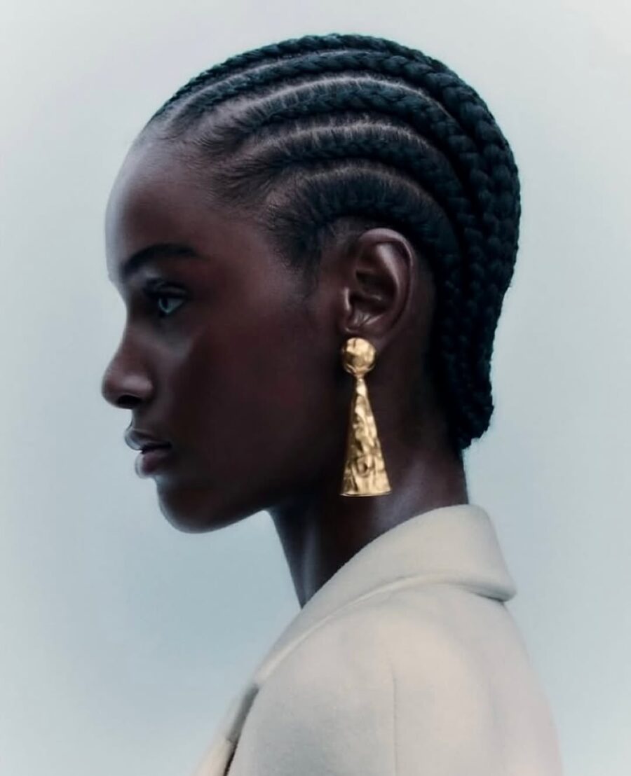 Sleek Cornrows with an Elegant Touch