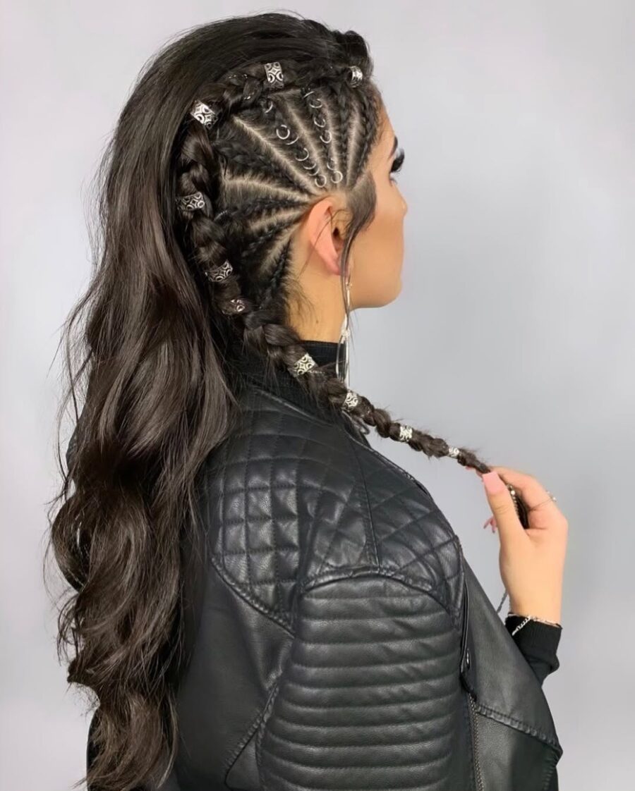 Stylish Cornrows with Intricate Patterns