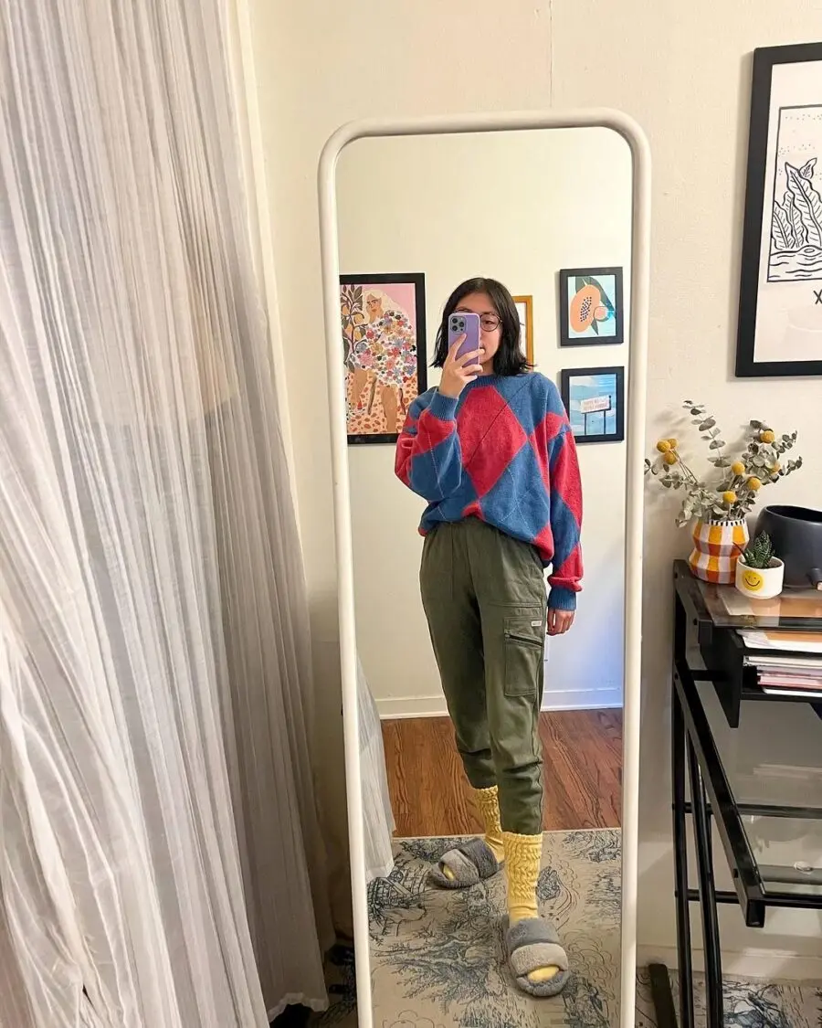 Cozy and Colorful Sweater for Rainy Days