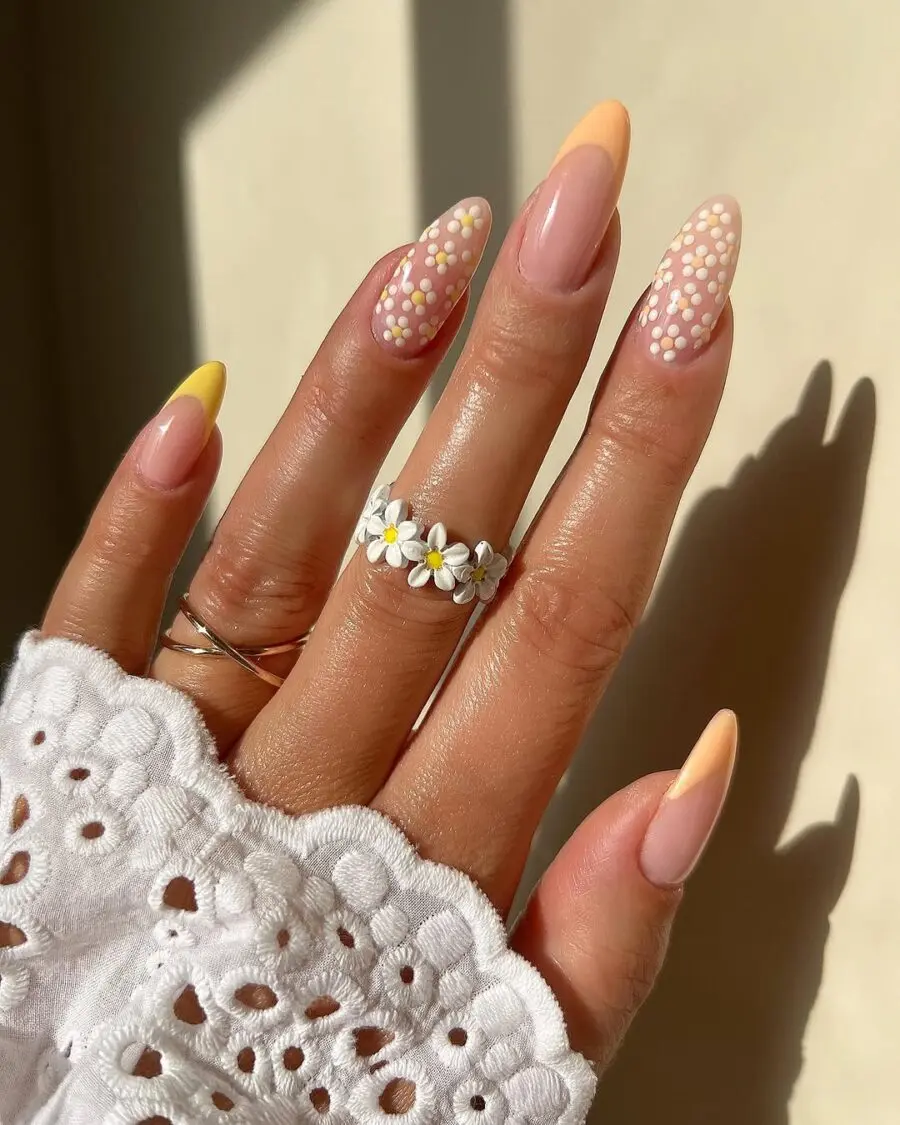 Charming daisy nail art for spring vibes