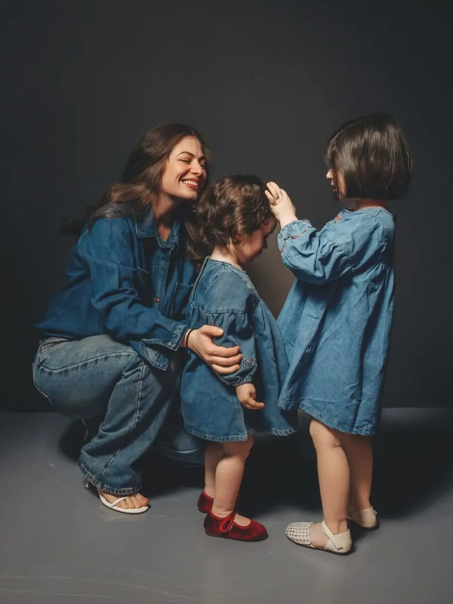 Stylish denim looks for family moments