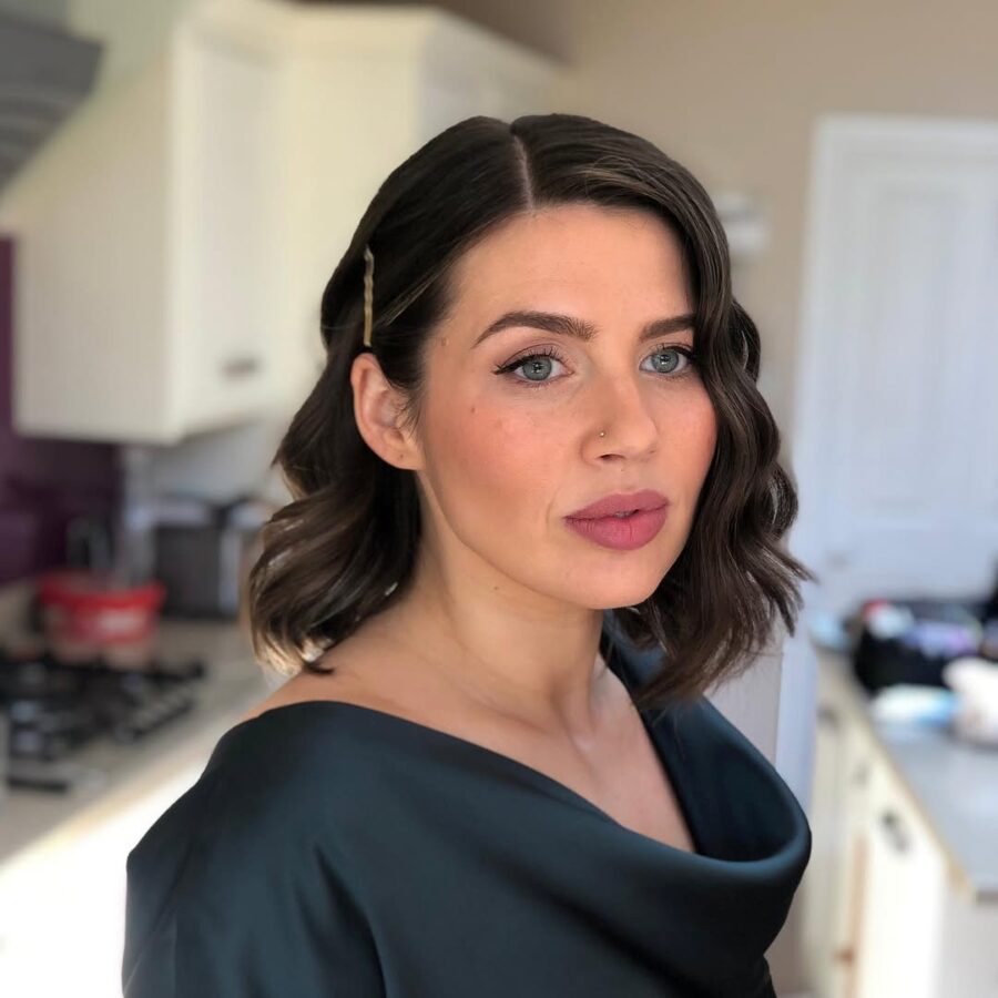 Chic Waves with Elegant Bobby Pin Accent
