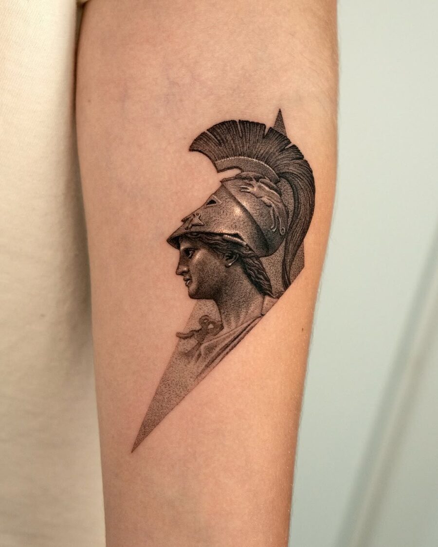 Athena: The Goddess of Wisdom Tattoo Design