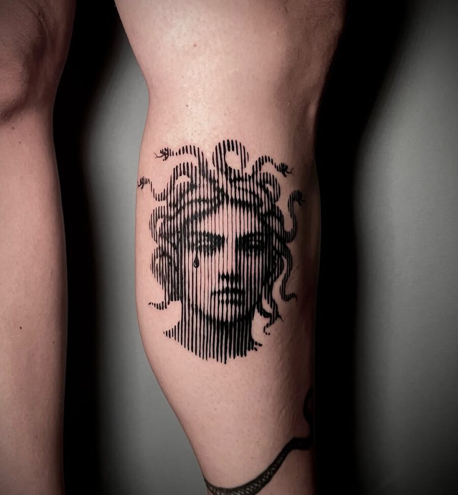 Unique portrayal of Medusa tattoo art