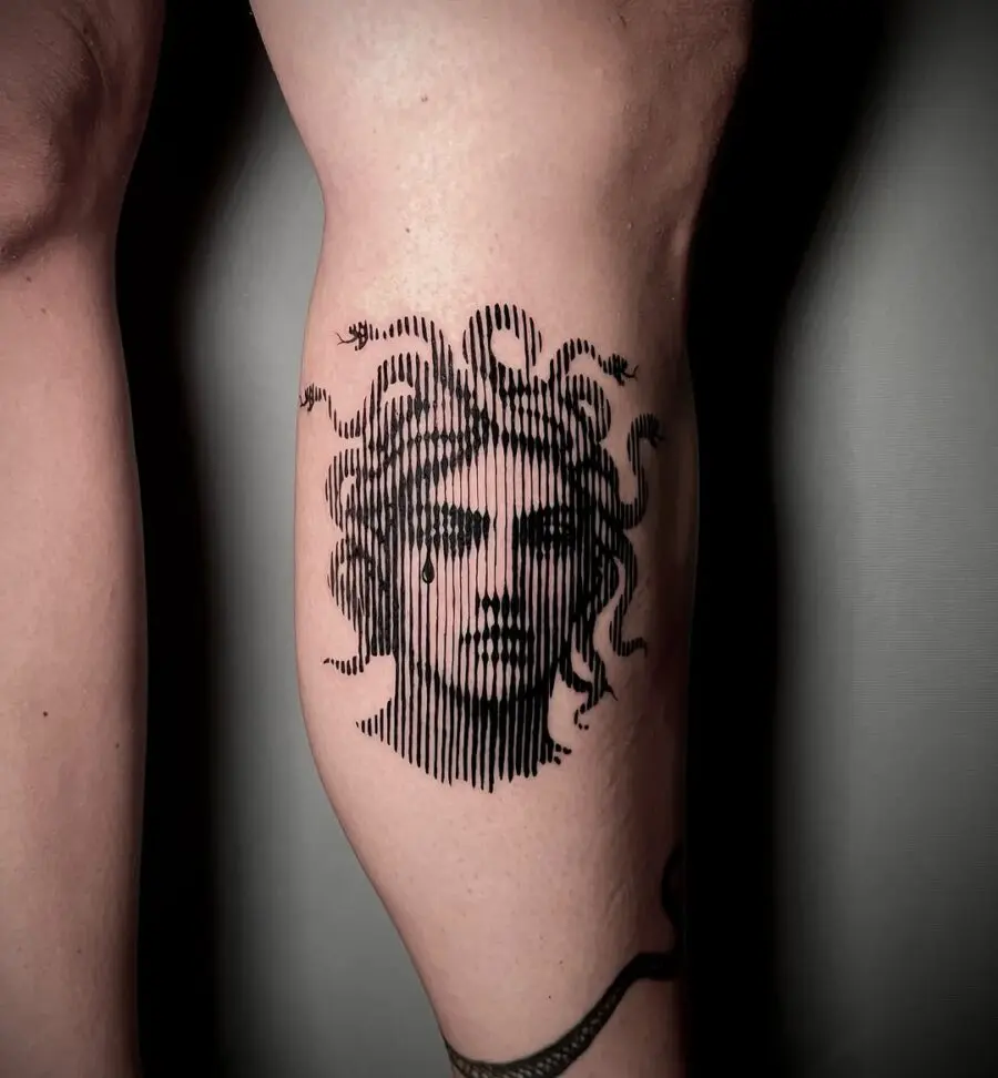 Unique portrayal of Medusa tattoo art