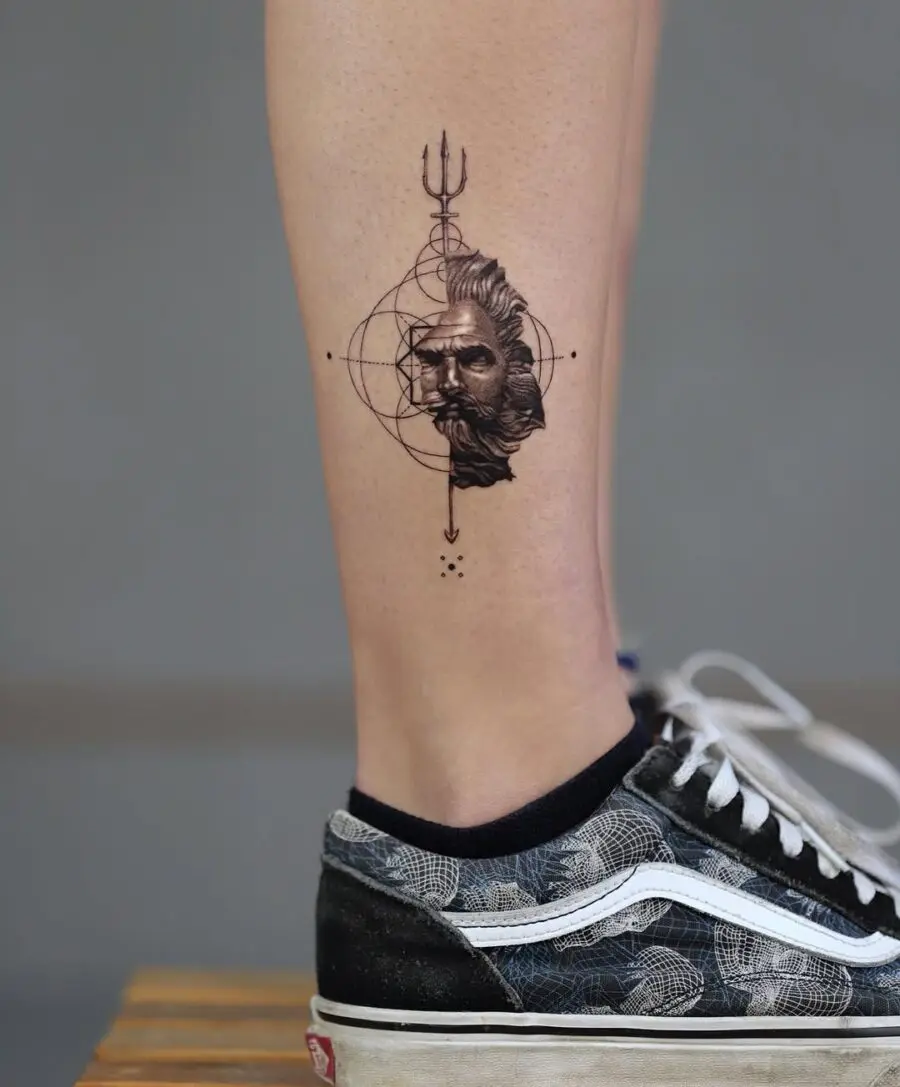 Stunning Zeus Tattoo with Intricate Details