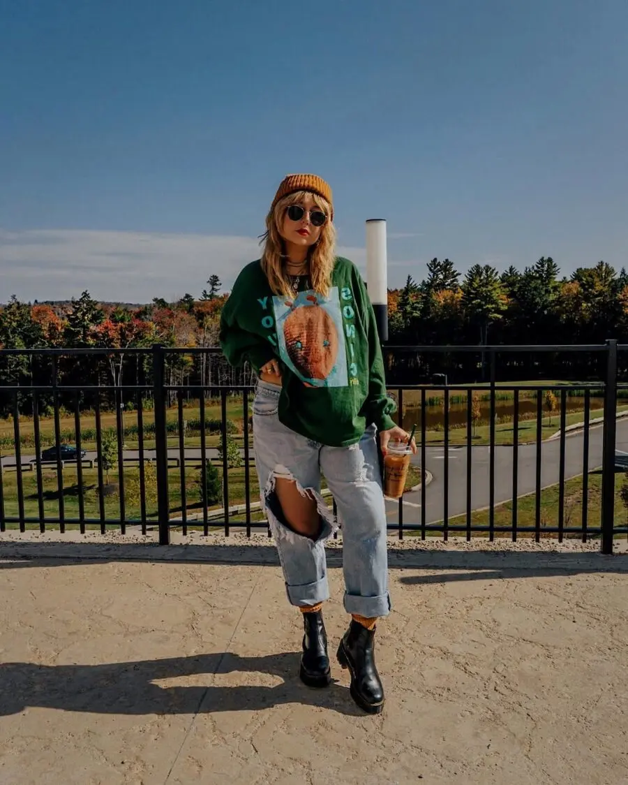 Chic Grunge Look for Fall Days