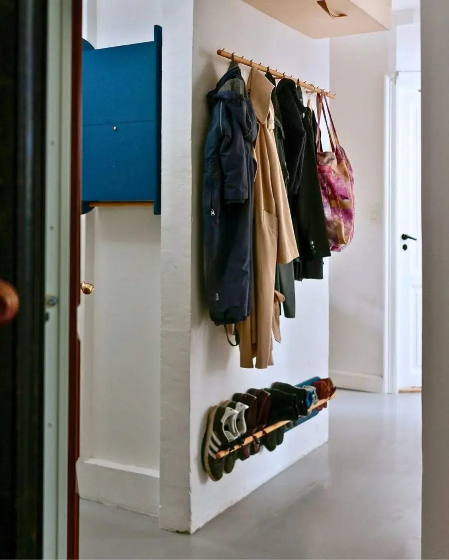 Cozy and organized shoe and coat storage