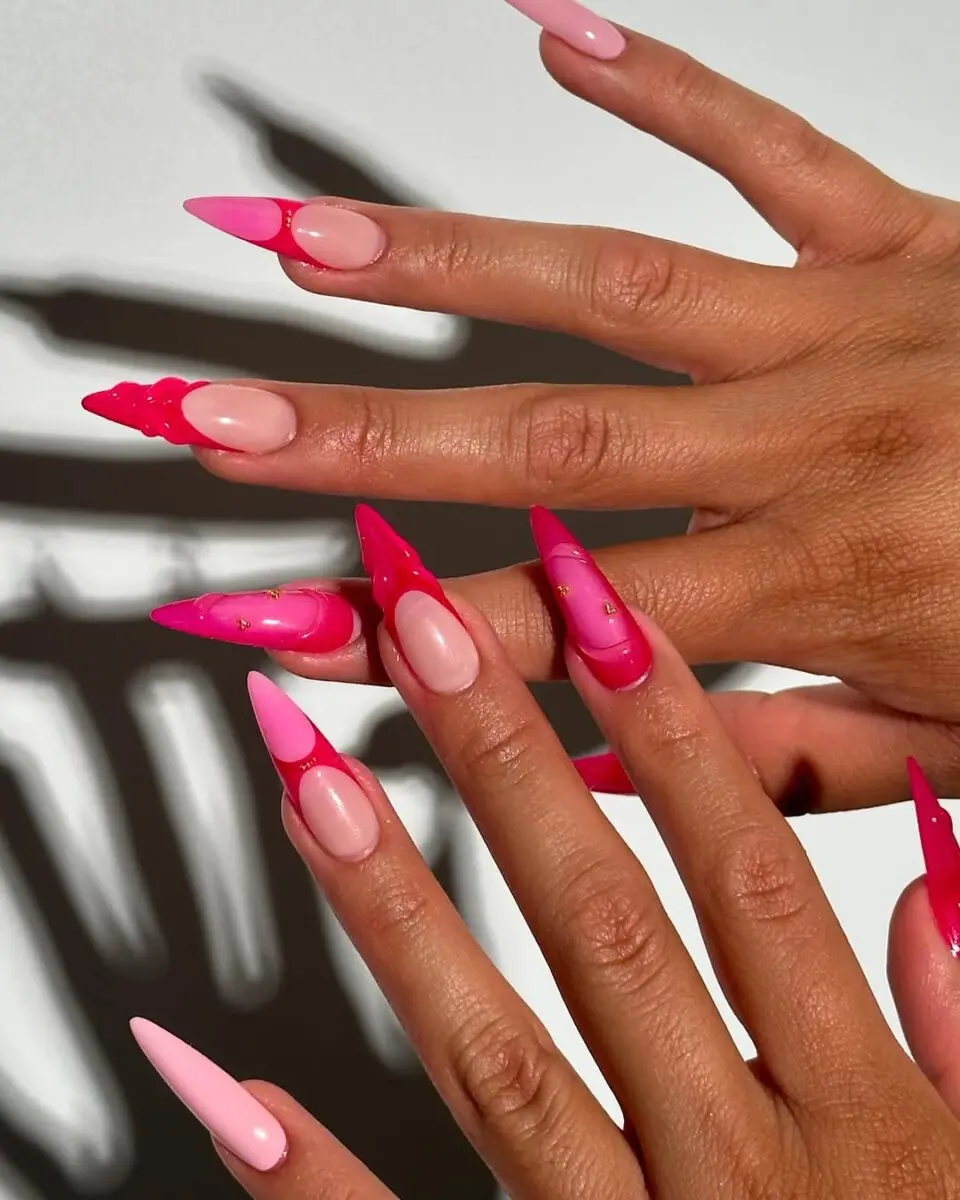 Vibrant Hot Pink Nail Art Design Inspiration
