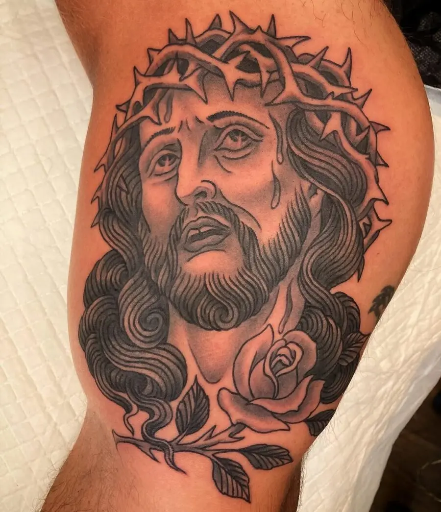 Stunning Jesus Portrait with Crown of Thorns