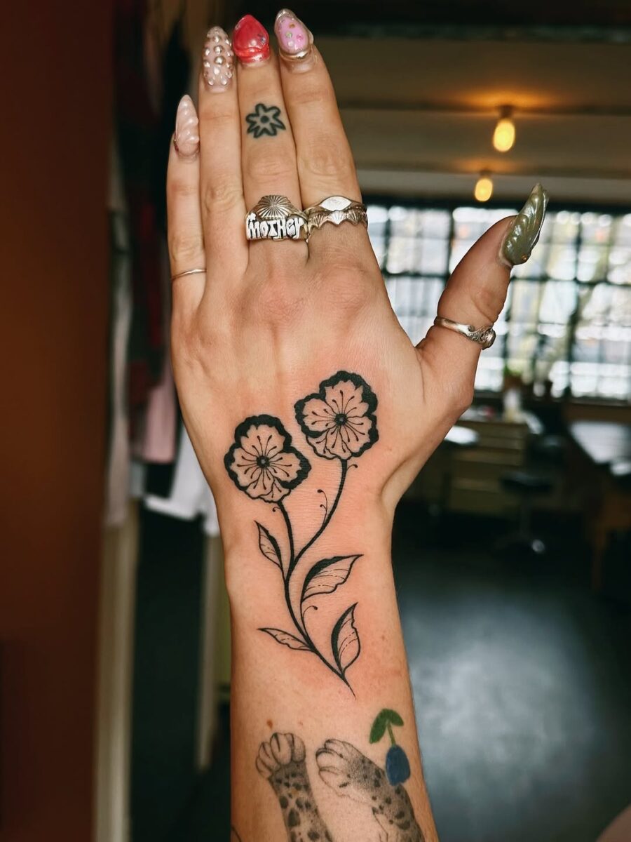 Charming flowers bring playful vibes to ink