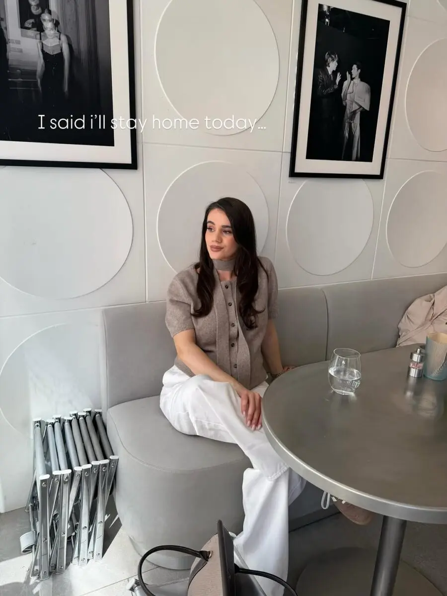 Elegant Luncheon Look with Neutral Tones