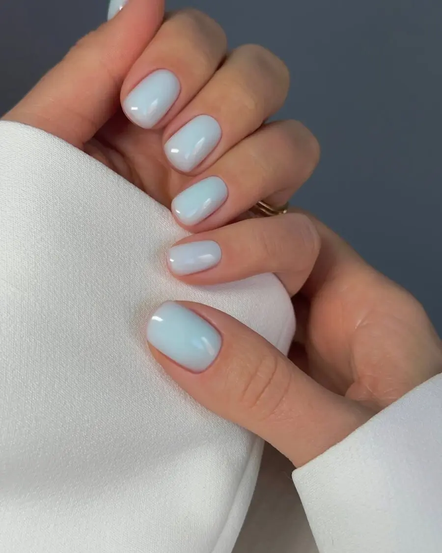 Chic milky nails in soothing pastel tones