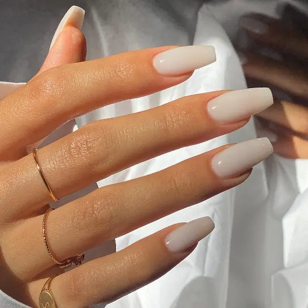 Sophisticated milky nails with a chic vibe